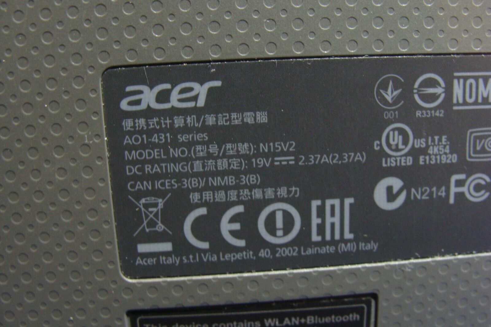 Acer Aspire One Cloudbook AO1-431-C8G8 14